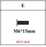 Meetsunny M88 Replacement Parts - M6*15mm Bolts (Part# E)