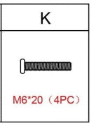 Meetsunny M75 Replacement Parts - M6*20 (Model #K)