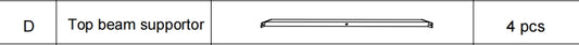 Meetsunny A25 Replacement Parts - Top beam supportor (Model #D)