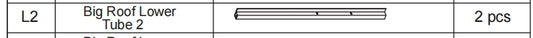 Meetsunny A03 Replacement Parts - Big Roof Lower Tube 2 (Model #L2)
