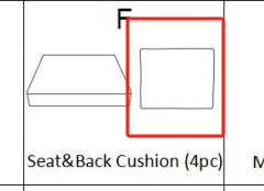 Meetsunny MA11-TM79 Replacement Parts - Back Cushion (Model #F)