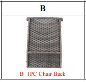 Meetsunny MA06-A4 Replacement Parts - Chair Back (Model #B)