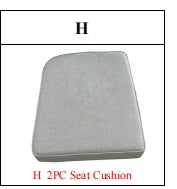 Meetsunny MA06-A2-B6 Replacement Parts - Seat Cushion (Model #H)