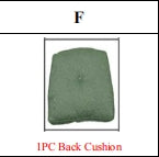 Meetsunny TM08 Replacement Parts - Back Cushion (Model #F)
