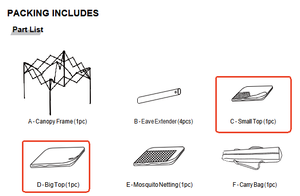 J0 Series 11'x11' Canopy Accessories