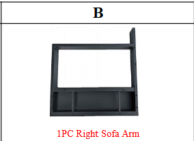 Meetsunny MA12-4 Replacement Parts-Right Sofa Arm (Model #B)