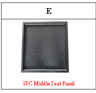 Meetsunny MA12-1 Replacement Parts - Middle Seat Panel (Model #E)
