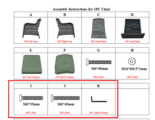 UPTIOT M08 Replacement Parts - Hardware Pack