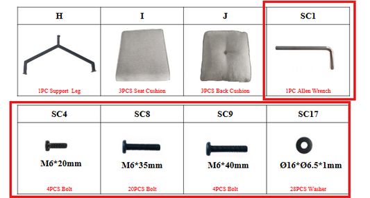 UPTIOT-M32 Replacement Parts -  Hardware pack