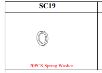 Meetsunny MA12-4 Replacement Parts - Spring Washer (Model #SC19)