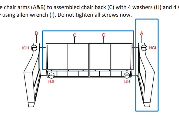Meetsunny Replacement Parts: Outdoor PatioWicker Sofa MA01B-BLU-B1， MA011，Part C (seat back) & Part A (left chair arm) Model: MA011. Part Number: C, A