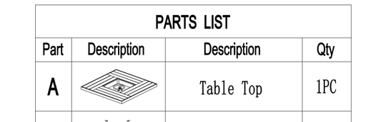 Meetsunny Z11 Replacement Parts-Table Top (Model #A)