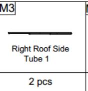 Meetsunny Replacement Parts: Double Roof Hardtop Gazebo Series A35, Model: A35, Part Number: #M3