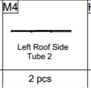 Meetsunny Replacement Parts: Double Roof Hardtop Gazebo Series A35, Model: A35, Part Number: #M4
