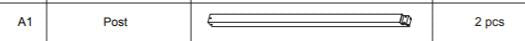 Replacement Parts: Outdoor Pergola F11-Post, Model: F11, Part Number: A1