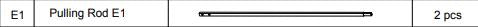 Meetsunny Replacement Parts: Steel Patio Pergola F03-Pulling Rod E1, Model: F03, Part Number: #E1