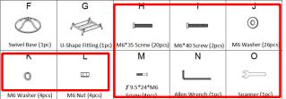 Meetsunny M28 Replacement parts - #Hardware pack