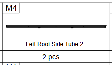 Meetsunny C35 Replacement Parts - Left Roof Side Tube 2(Model #M4)