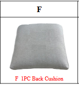 Meetsunny MA06-B7 Replacement Parts - Back Cushion (Model #F)
