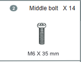 Meetsunny MA03 Replacement Parts - Middle bolt M6 x 35mm (Model #2)