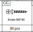 Meetsunny C35 Replacement Parts -Screw M5*40 (Model #CC)