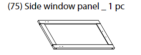 Meetsunny A54 Replacement Parts - Side window panel (Model #75)