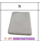 Meetsunny MA09-1 Replacement Parts - Middle Seat Cushion (Model #N)