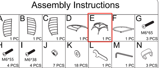 Meetsunny M37 Replacement Parts - Part #E