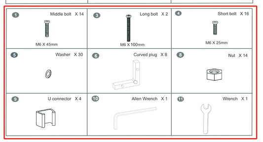 Meetsunny MA03-1 Replacement Parts - Hardware Pack