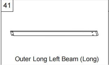 Meetsunny A16 Replacement Parts Outer Long Left Beam (Long) (Model #41)
