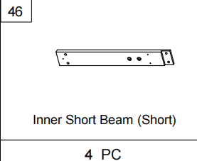 Meetsunny C16 Replacement Parts - Inner Short Beam (Short) (Model #46)