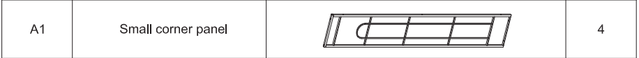 Meetsunny E02 Replacement Parts - Small Corner Panel (Model #A1)