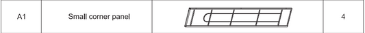 Meetsunny E02 Replacement Parts - Small Corner Panel (Model #A1)