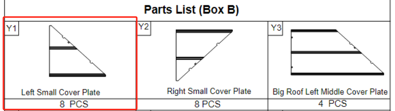 Meetsunny A31 Replacement Parts -Left Small Cover Plate(Model #Y1)