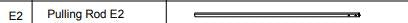 Meetsunny Replacement Parts: Steel Patio Pergola F03-Pulling Rod E2, Model: F03, Part Number: #E2