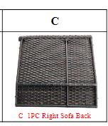 Meetsunny MA06-A1 Replacement Parts - Right Sofa Back (Model #C)