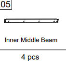 Meetsunny A35 Replacement Parts - Inner Middle Beam(Model #05)