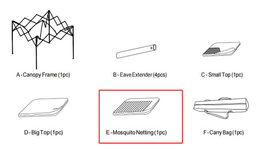 Meetsunny J01 Replacement Parts - Mosquito Netting (Model #E)