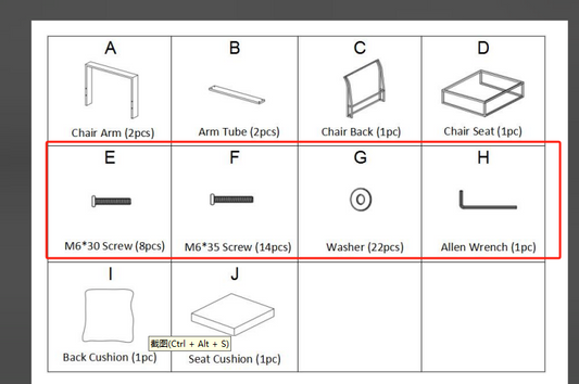 Meetsunny M27 Replacement Parts - Hardware Pack
