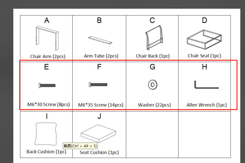 Meetsunny M27 Replacement Parts - Model(#Hardware Pack)
