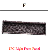 Meetsunny MA01-1 Replacement Parts- Right Front Panel(Model #F)
