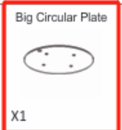 Yardsight DOUBLE-BAR WHEELED SNOW SHOVEL Replacement Parts - Big Circular Plate (Model #7)