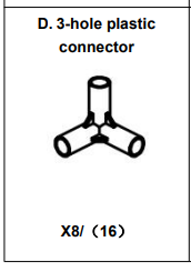 Meetsunny K18 Replacement Parts - #3-hole plastic connector(Model #D)