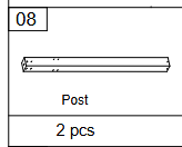 Meetsunny A35 Replacement Parts - Post (Model #08)