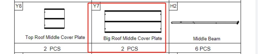 Meetsunny A31 Replacement Parts -Big Roof Middle Cover Plate(Model #Y7)