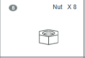 Meetsunny MA03 Replacement Parts - Nut (Model #8)