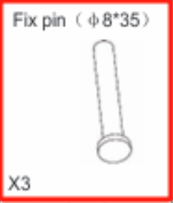 Yardsight DOUBLE-BAR WHEELED SNOW SHOVEL Replacement Parts - Fix Pin (Model #9)