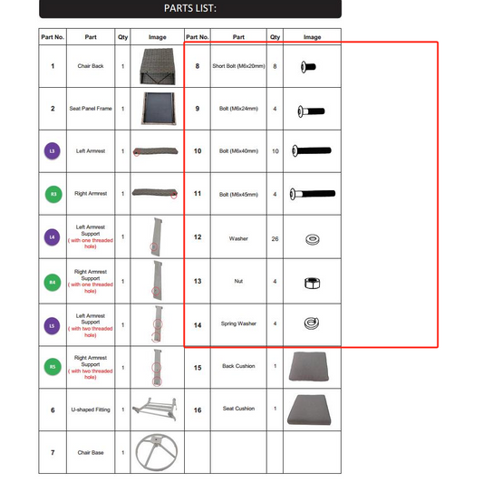 Meetsunny M48 Replacement Parts - #Hardware Package