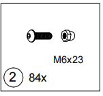 Meetsunny A47 Replacement Parts - Screw (Model #M6*23)