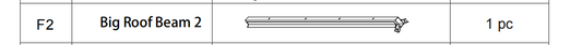 Meetsunny A03 Replacement Parts - Big Roof Beam 2 (Model #F2)